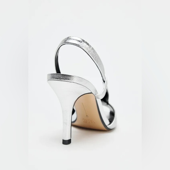 NWT Zara Vintage Open-Toe High Heel Sandals With Ankle Strap - Picture 3 of 15